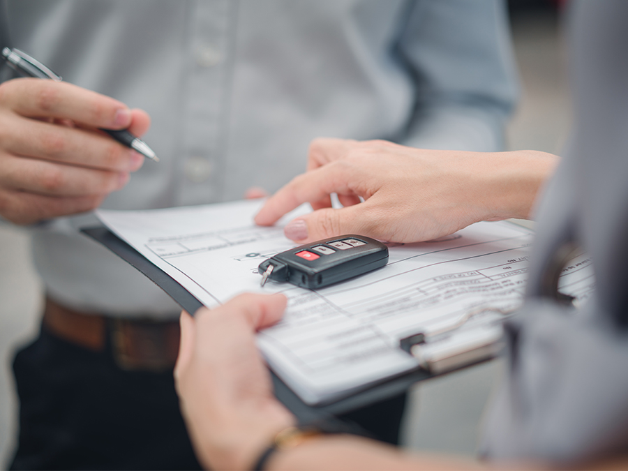 Person signing a document