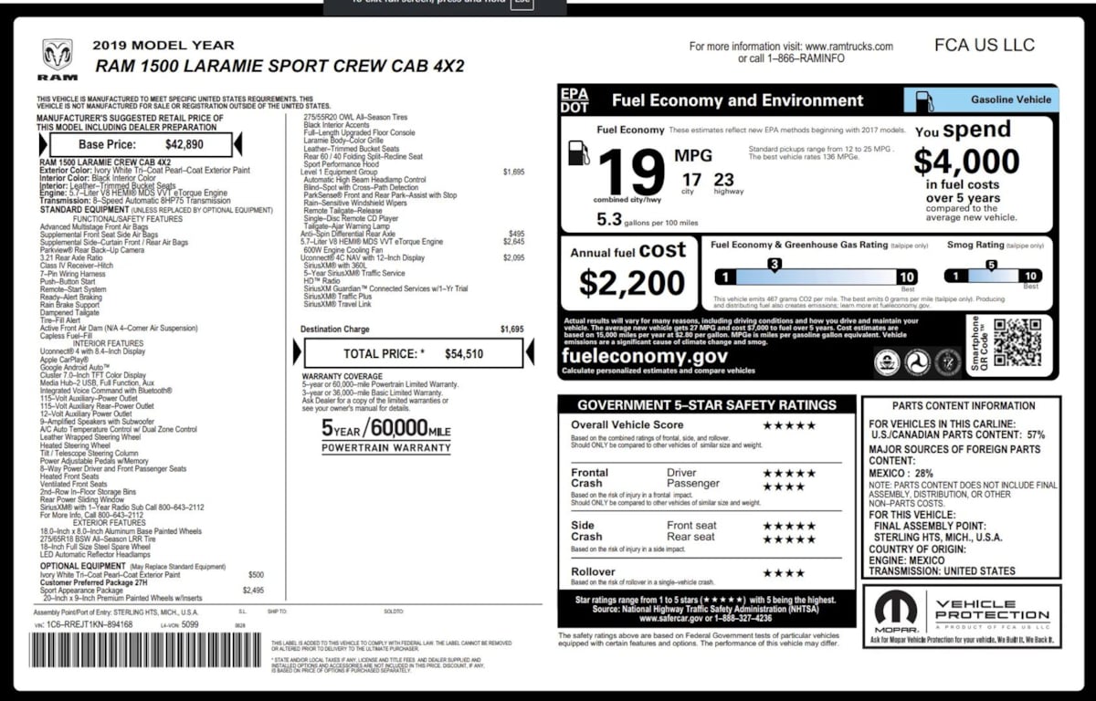 2019 RAM Ram 1500 Pickup Laramie's photo
