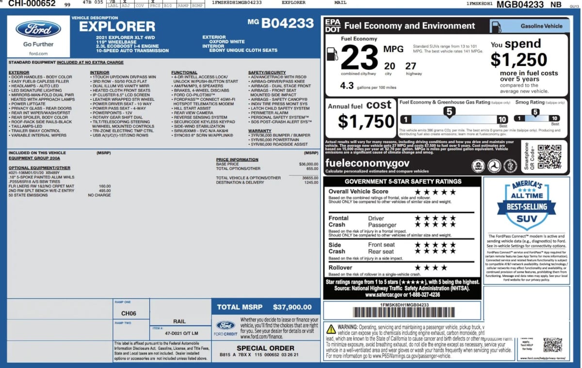 2021 Ford Explorer XLT's photo
