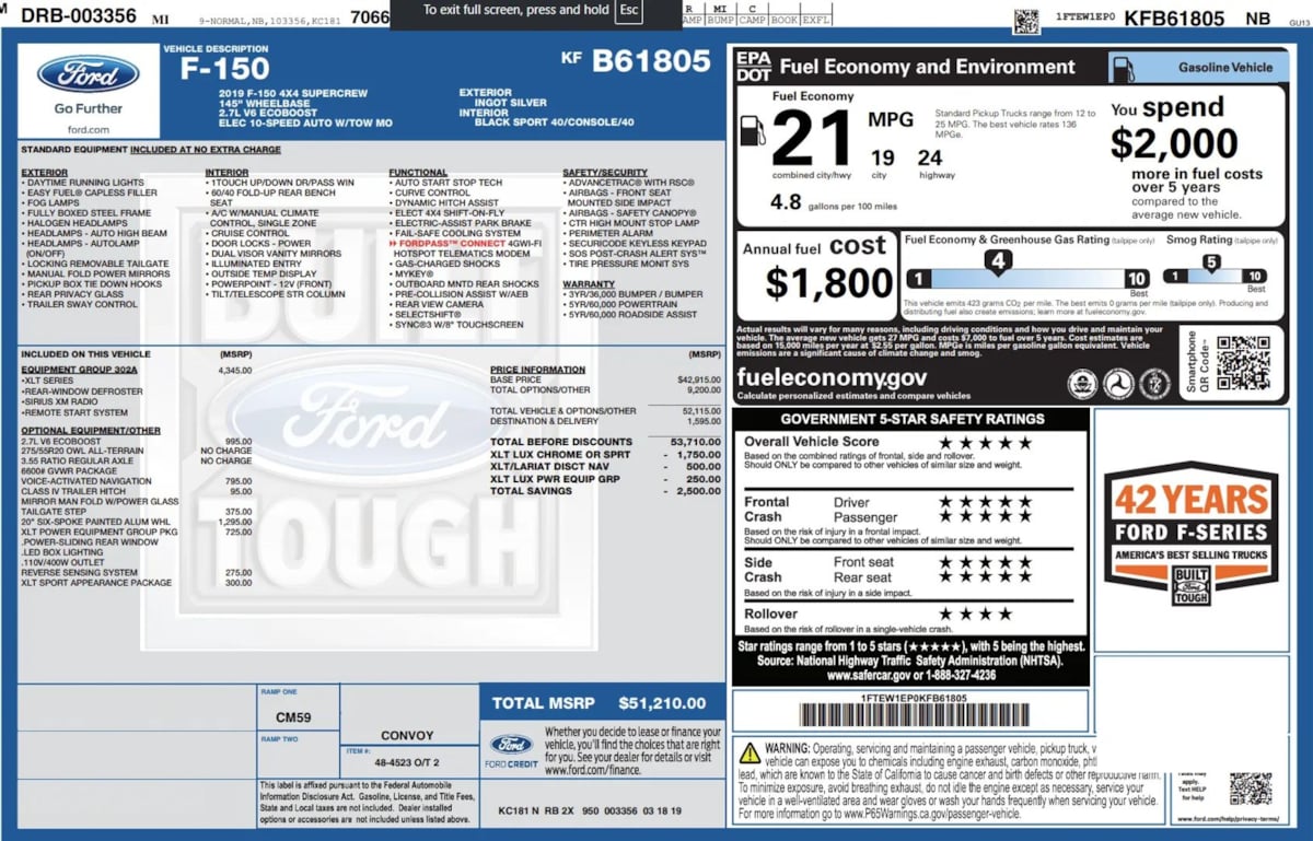 2019 Ford F-150 XLT's photo