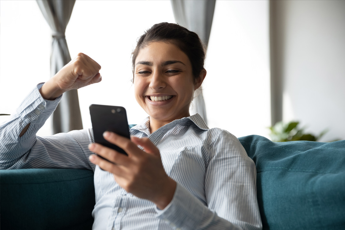 Get financing from the comfort of your couch.