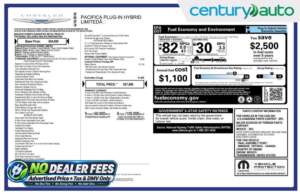 2023 Chrysler Pacifica Hybrid Limited