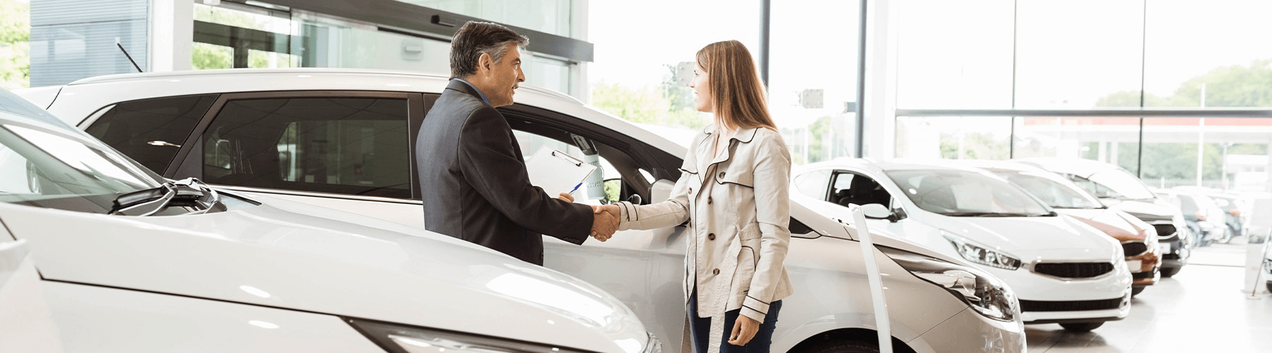 Woman and Man shaking hands