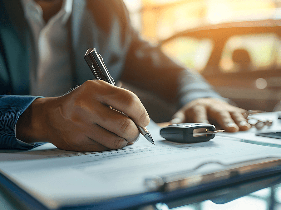 Person signing a document