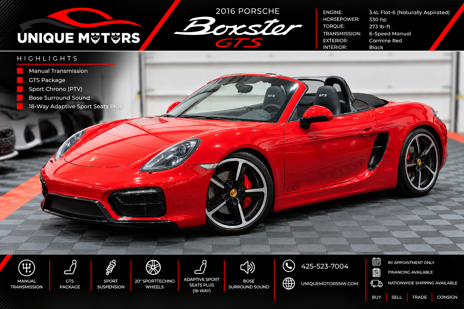 2016 Porsche Boxster GTS
