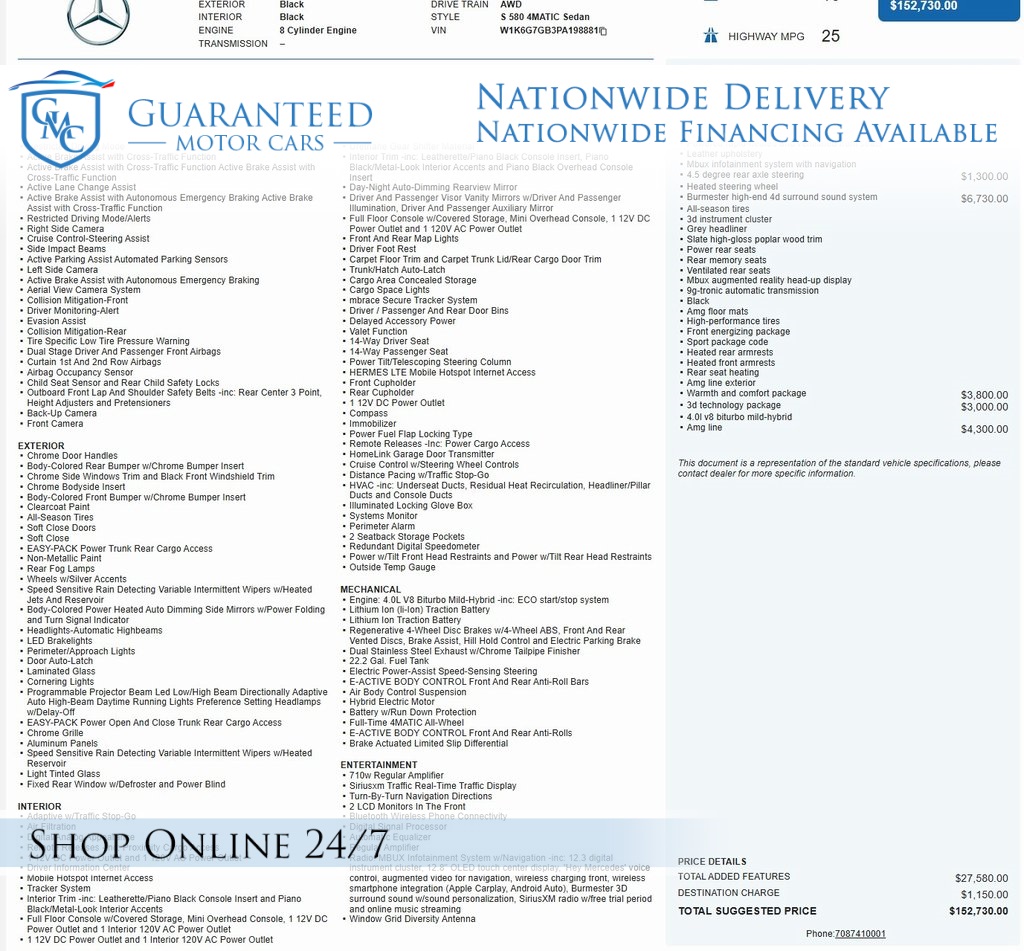 2023 Mercedes-Benz S-Class S 580's photo