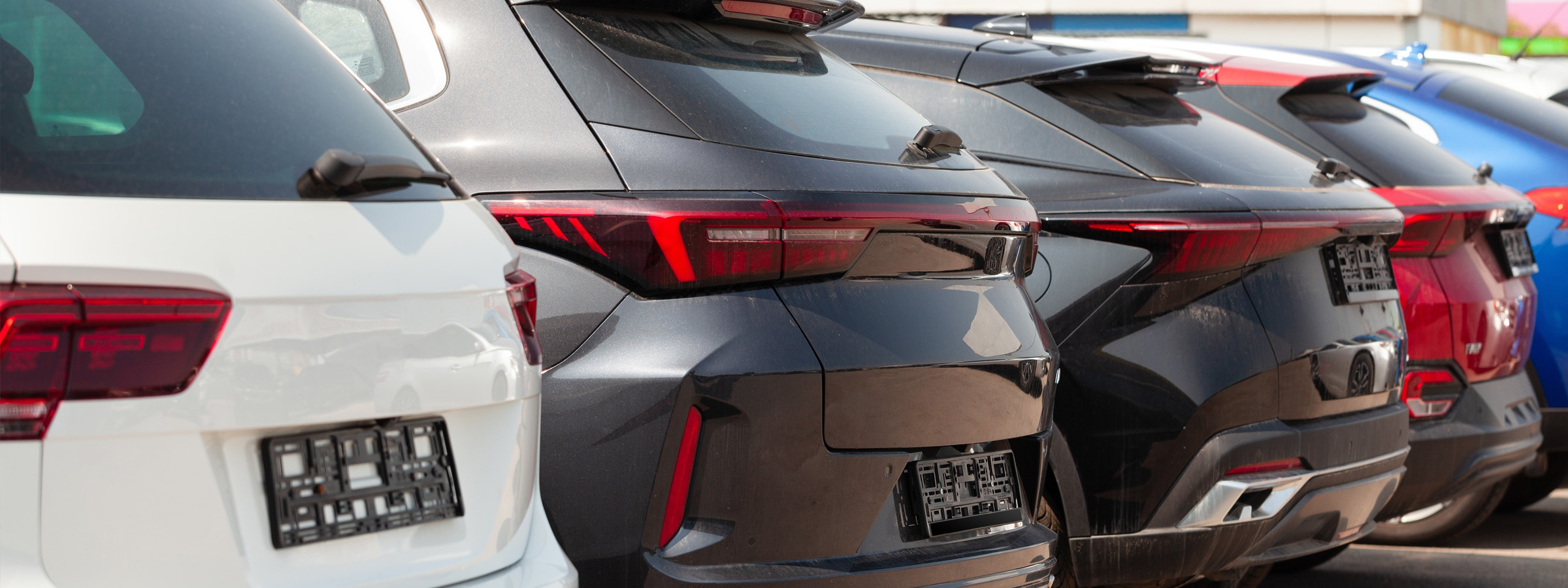 A sedan and a suv.