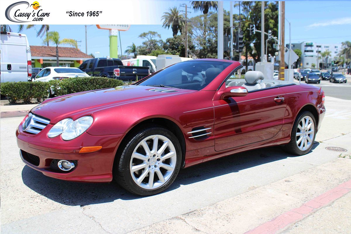 Mars Red 2007 Mercedes-Benz SL-Class Convertible Rear-Wheel Drive Automatic