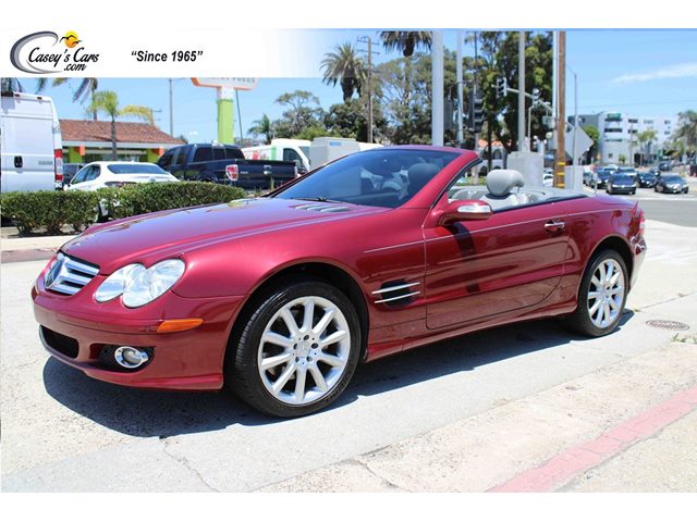 Mars Red 2007 Mercedes-Benz SL-Class Convertible Rear-Wheel Drive Automatic