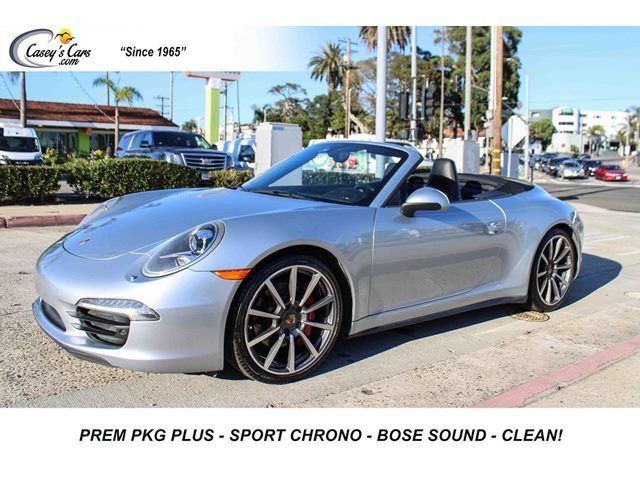 Rhodium Silver Metallic 2016 Porsche 911 Convertible All-Wheel Drive Automatic