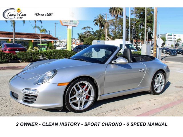 Arctic Silver Metallic 2010 Porsche 911 Convertible Rear-Wheel Drive Manual