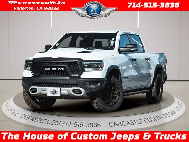 Bright White Clearcoat 2022 RAM 1500 Rebel Crew Cab 4WD Pickup Truck Four-Wheel Drive Automatic