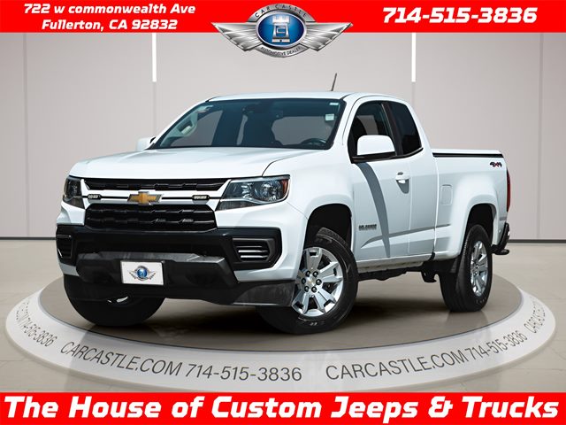 Summit White 2021 Chevrolet Colorado LT Extended Cab 4WD Pickup Truck Four-Wheel Drive Automatic