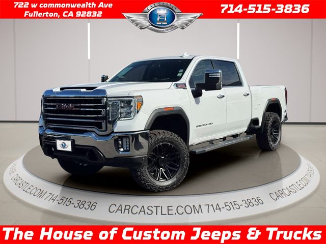 Summit White 2023 GMC Sierra 2500HD SLT Crew Cab 4WD Pickup Truck Four-Wheel Drive Automatic