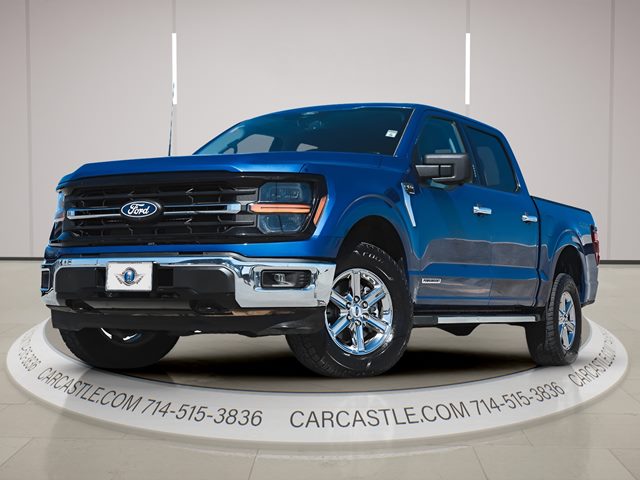 Atlas Blue Metallic 2024 Ford F-150 XLT SuperCrew 4WD Pickup Truck Four-Wheel Drive Automatic