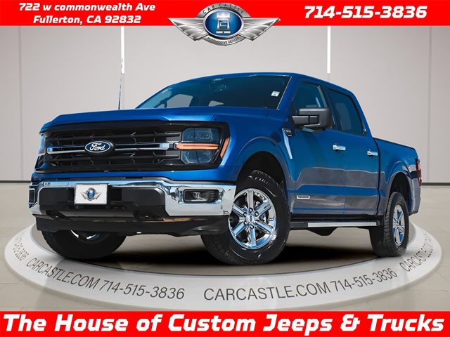 Atlas Blue Metallic 2024 Ford F-150 XLT SuperCrew 4WD Pickup Truck Four-Wheel Drive Automatic