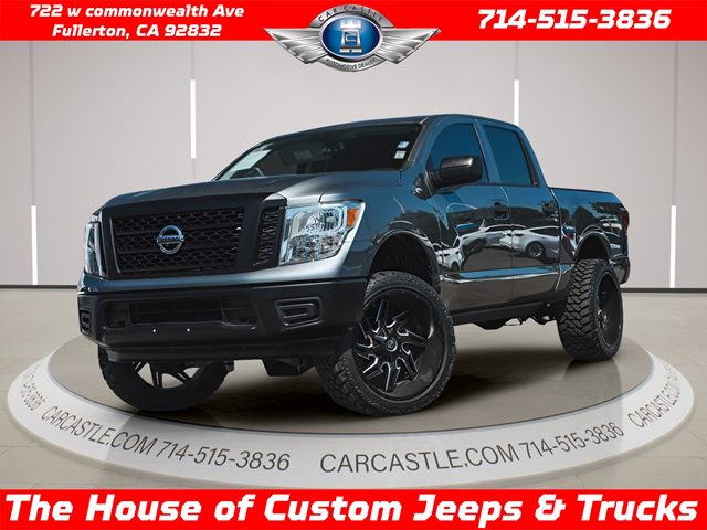 Gray (Gun Metallic) 2017 Nissan Titan S Crew Cab 4WD Pickup Truck Four-Wheel Drive Automatic