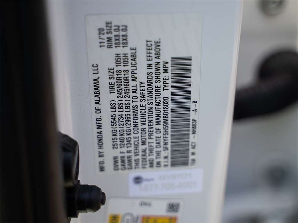 Sold 2021 Honda Pilot EX-L in Santa Ana