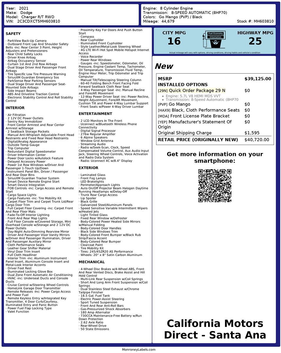 Advanced Derivatives Pricing and …説明欄参照 Sold 2021 Dodge Charger R/T in Santa Ana