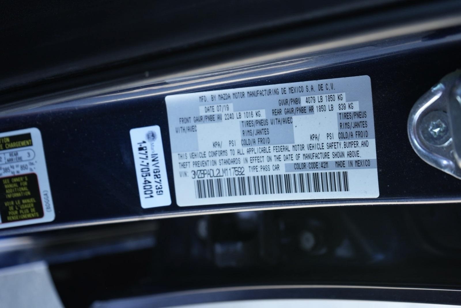Sold 2020 Mazda Mazda3 Sedan Preferred in Santa Ana