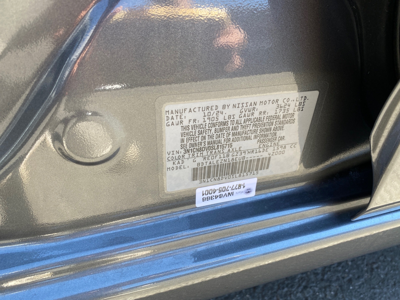 Sold 2025 Nissan Versa 1.6 S in Santa Ana