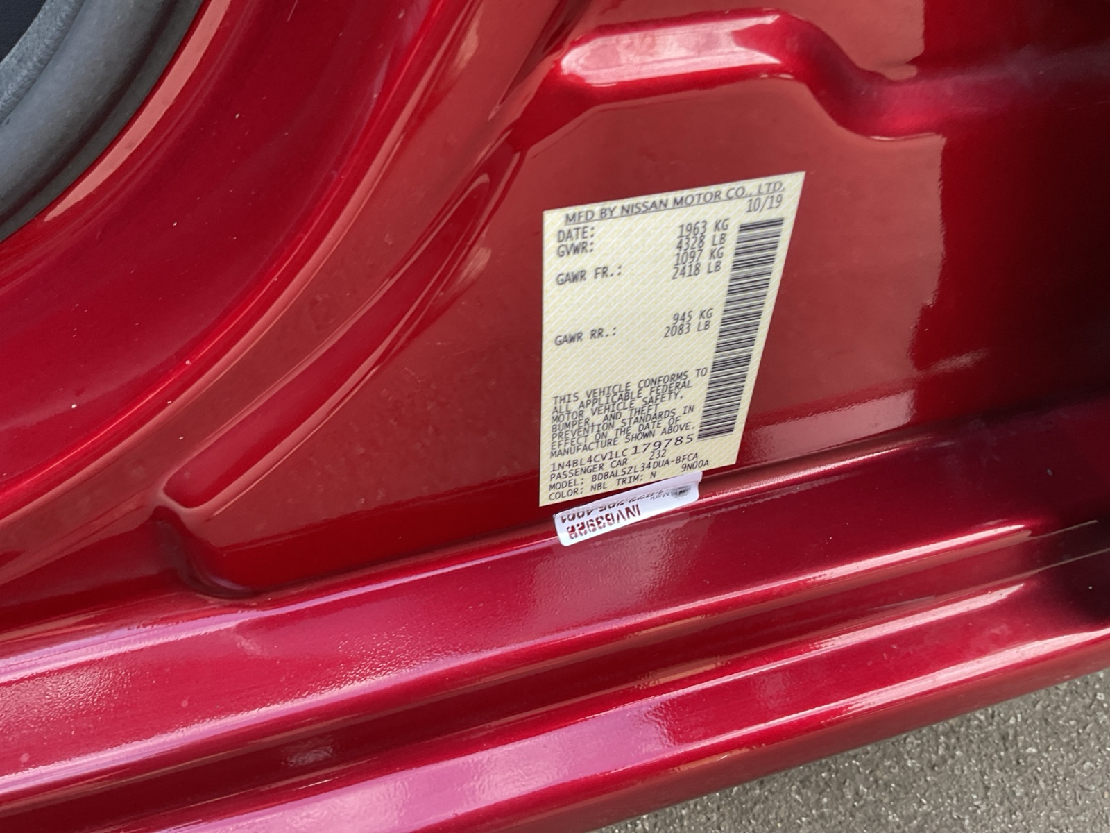 2020 Nissan Altima 2.5 SR photo 2