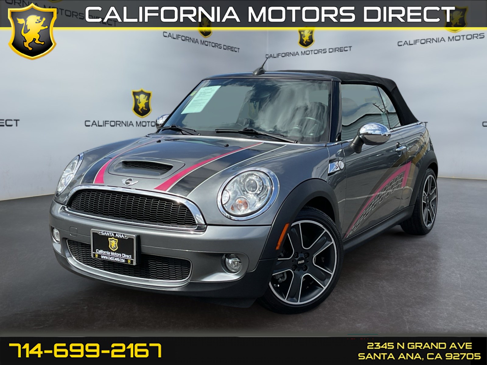 Dark Silver Metallic 2010 MINI Cooper Convertible Front-Wheel Drive Manual
