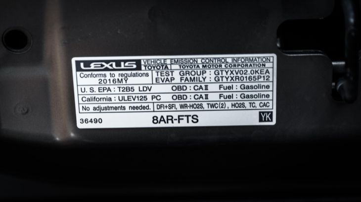Rear Trunk Word Nameplate Emblem For Lexus IS200T 2016 – Pearl Black Finish