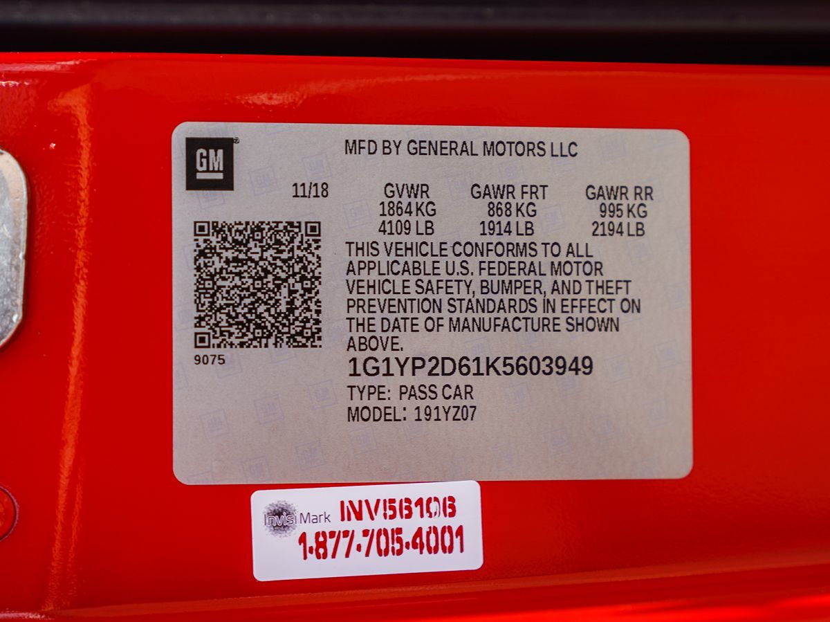 Sold 2019 Chevrolet Corvette Z06 1LZ in Santa Ana