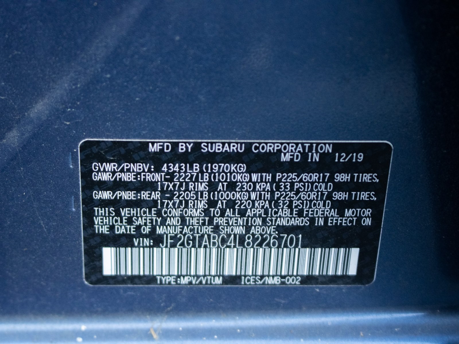 Sold 2020 Subaru Crosstrek Base in Montclair