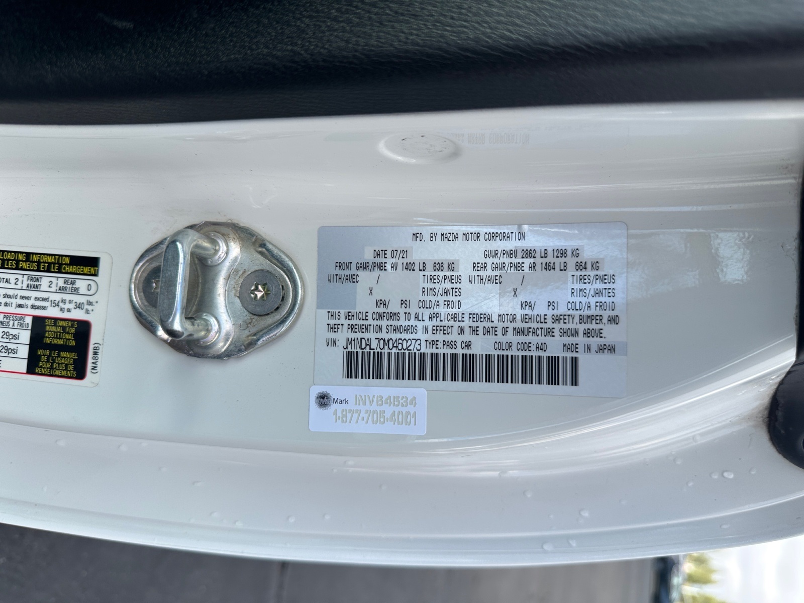 Sold 2021 Mazda MX-5 Miata RF Club in Montclair