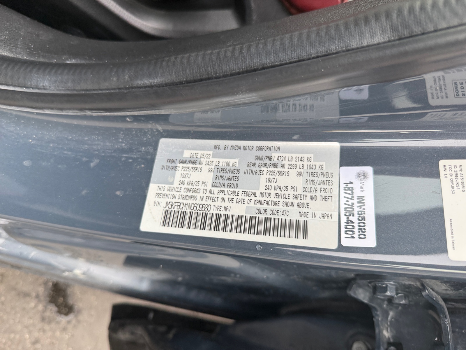 Sold 2022 Mazda CX-5 2.5 S Carbon Edition in Montclair