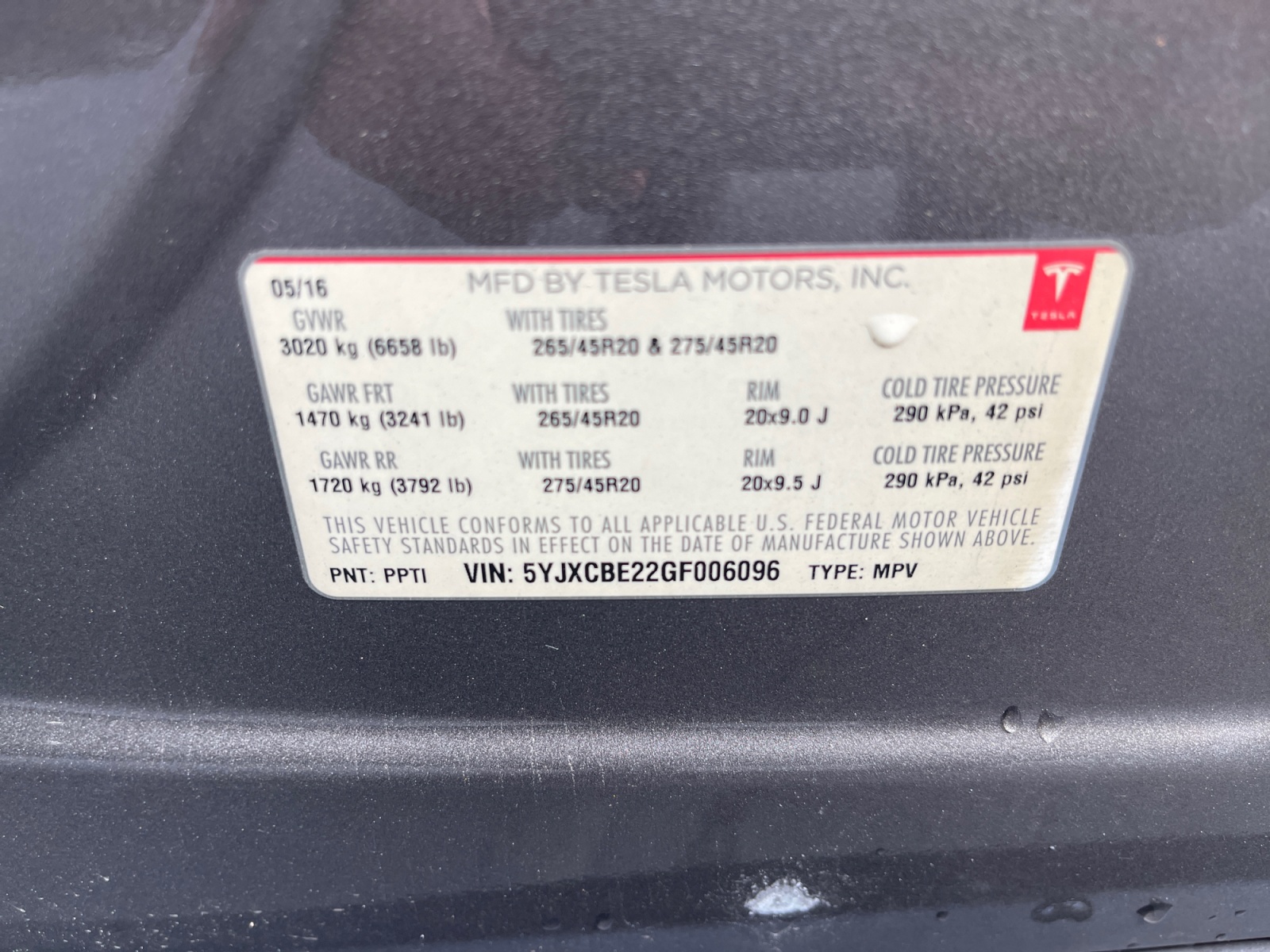 Sold 2016 Tesla Model X 70D in Montclair