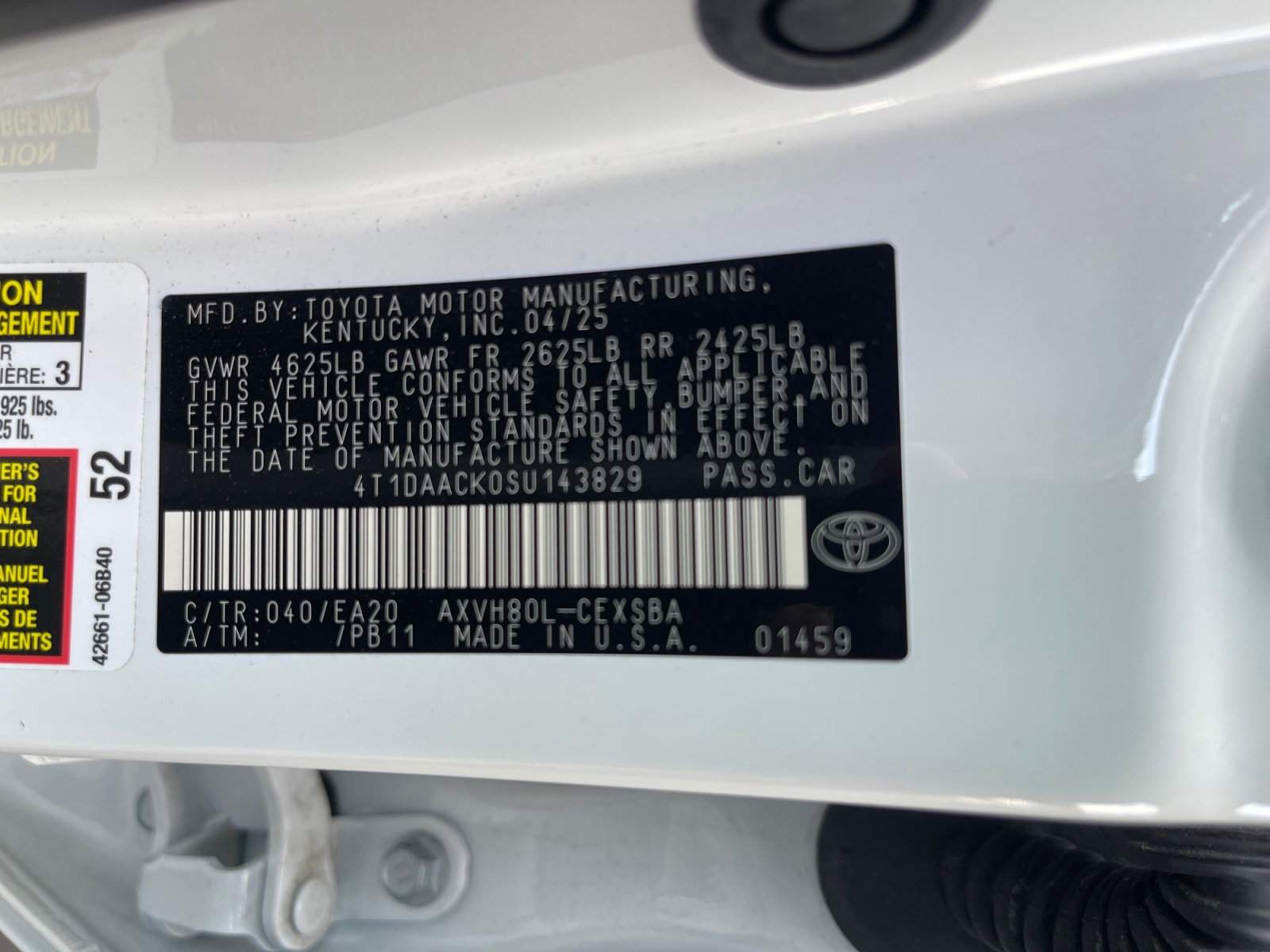 Sold 2025 Toyota Camry SE in Montclair