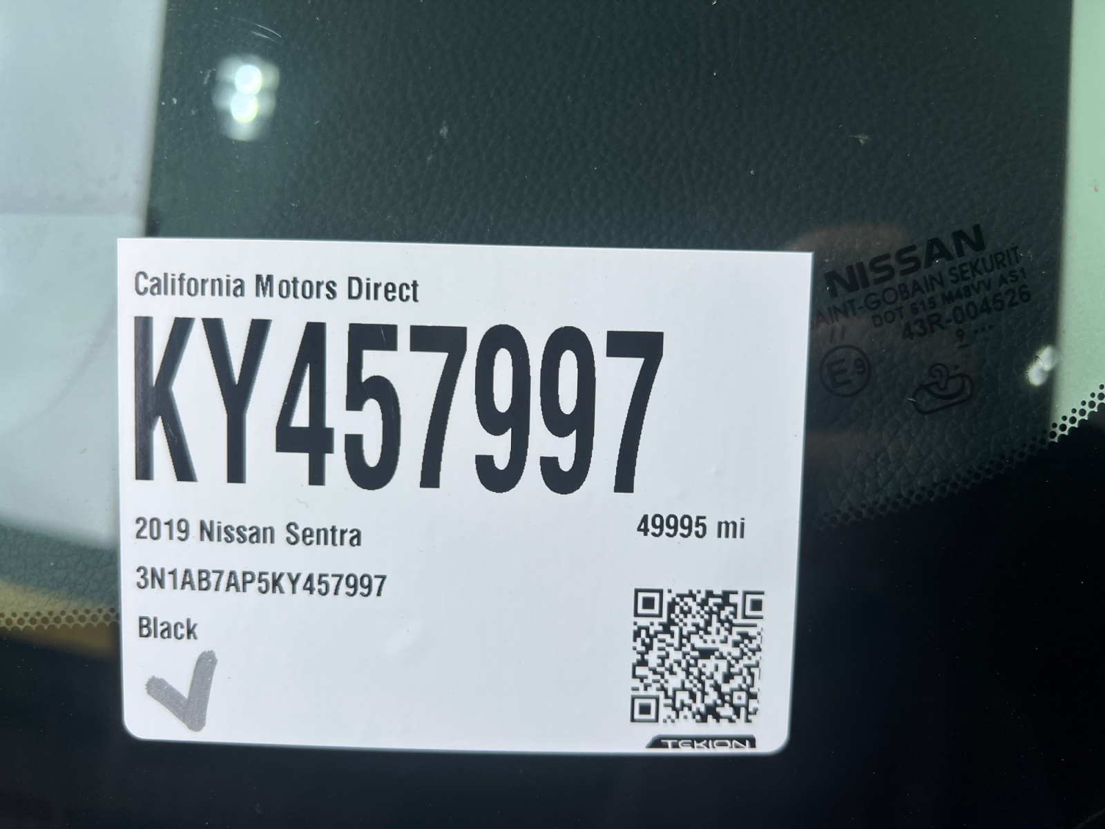 Sold 2019 Nissan Sentra S in Montclair