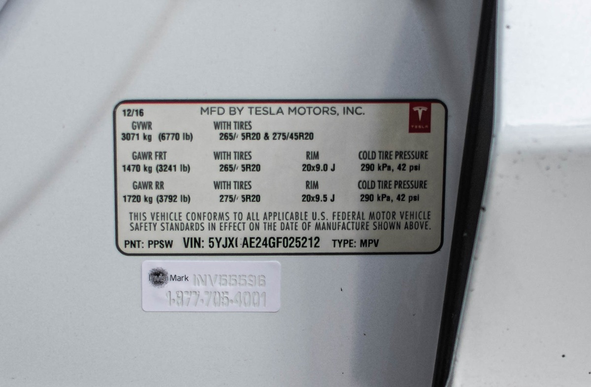 Sold 2016 Tesla Model X 75D (BLUETOOTH & WI-FI HOTSPOT) in Montclair