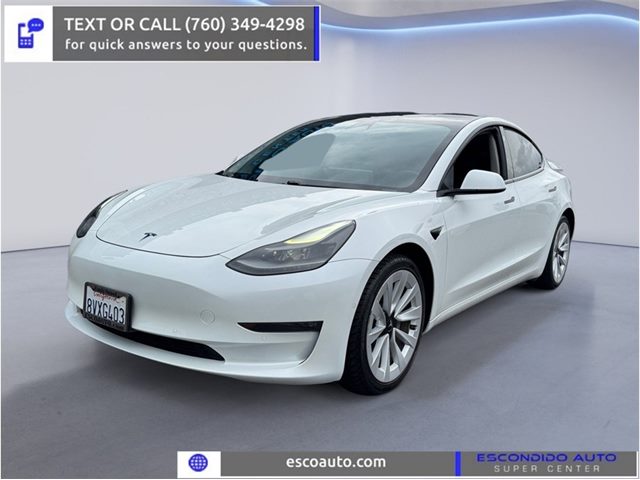 Pearl White Multi-Coat 2021 Tesla Model 3 Long Range AWD Sedan All-Wheel Drive Automatic