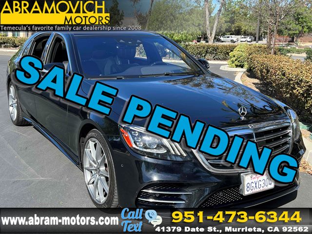 Black 2019 Mercedes-Benz S-Class Sedan Rear-Wheel Drive Automatic
