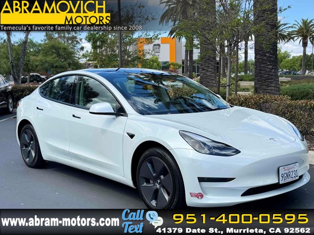 Pearl White Multi-Coat 2023 Tesla Model 3 RWD Sedan Rear-Wheel Drive Automatic