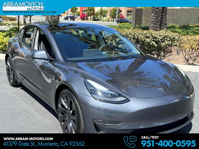 Midnight Silver Metallic 2023 Tesla Model 3 Performance AWD Sedan All-Wheel Drive Automatic