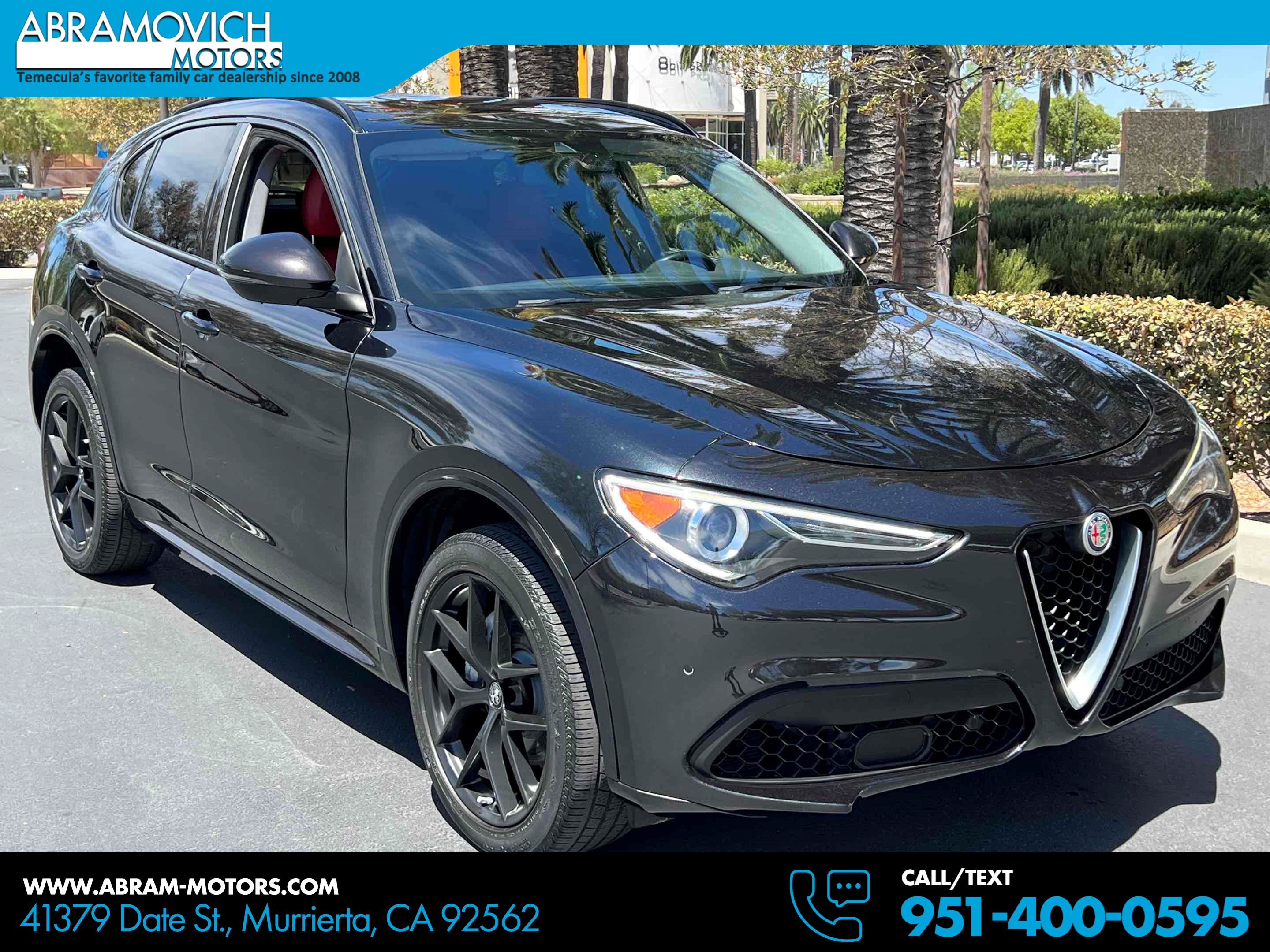 Vulcano Black Metallic 2021 Alfa Romeo Stelvio SUV / Crossover Rear-Wheel Drive Automatic