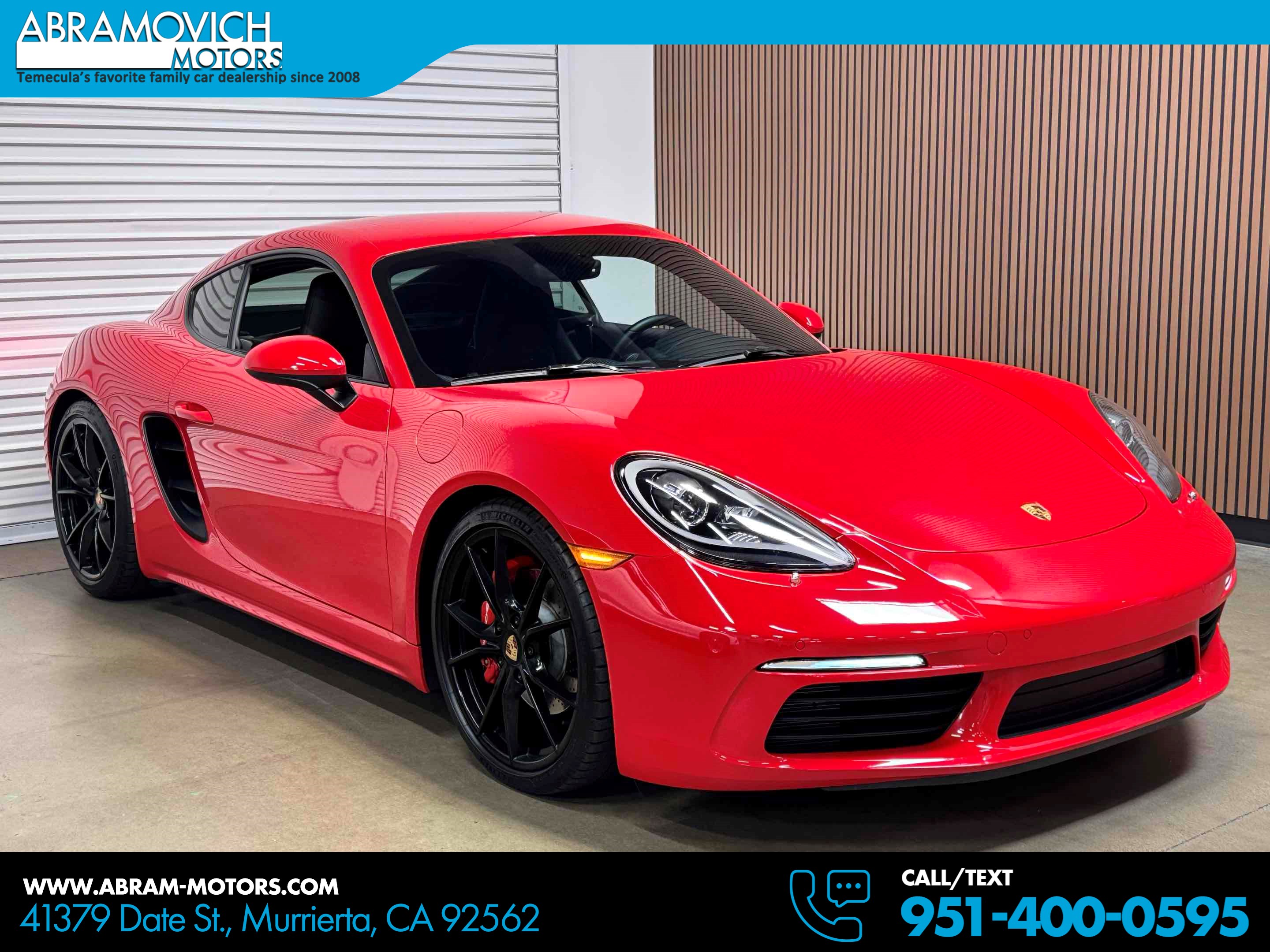  2017 Porsche 718 Cayman S RWD   