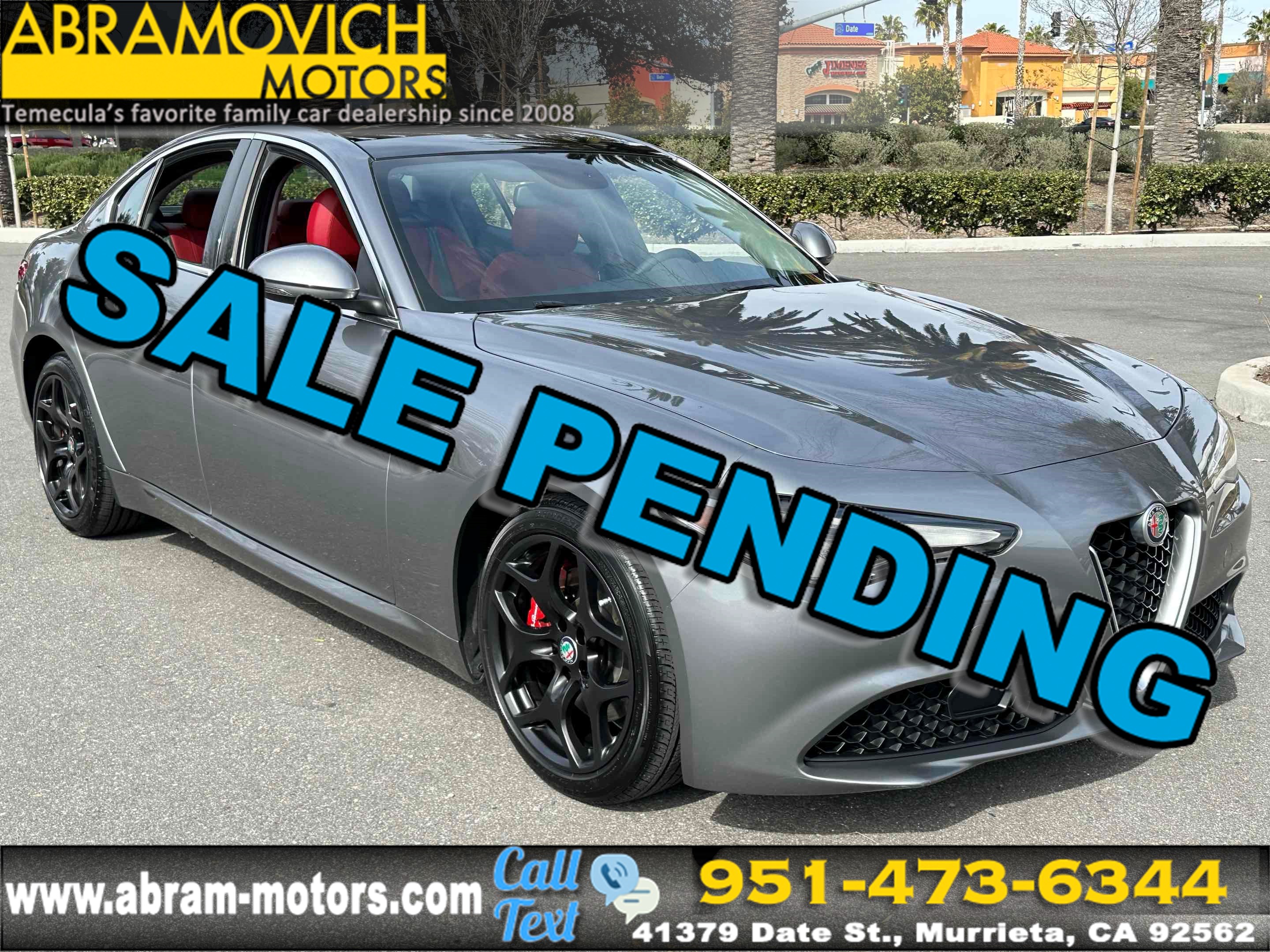 Sold 2019 Alfa Romeo Giulia - REAR PARKING AID - DUAL-PANE SUNROOF