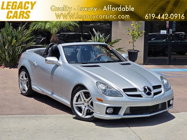 Silver 2011 Mercedes-Benz SLK 350 Convertible Rear-Wheel Drive Automatic