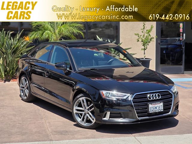 Brilliant Black 2018 Audi A3 Sedan Front-Wheel Drive Automatic