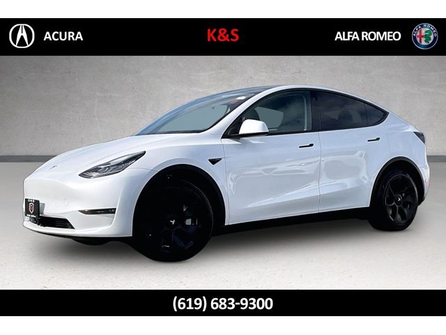 Pearl White Multi-Coat 2023 Tesla Model Y Long Range AWD SUV / Crossover All-Wheel Drive Automatic