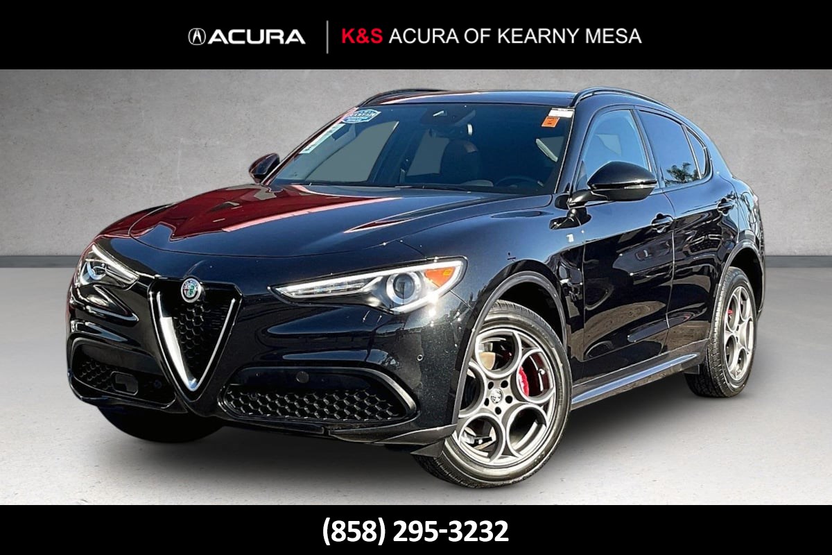 Vulcano Black Metallic 2023 Alfa Romeo Stelvio SUV / Crossover All-Wheel Drive Automatic