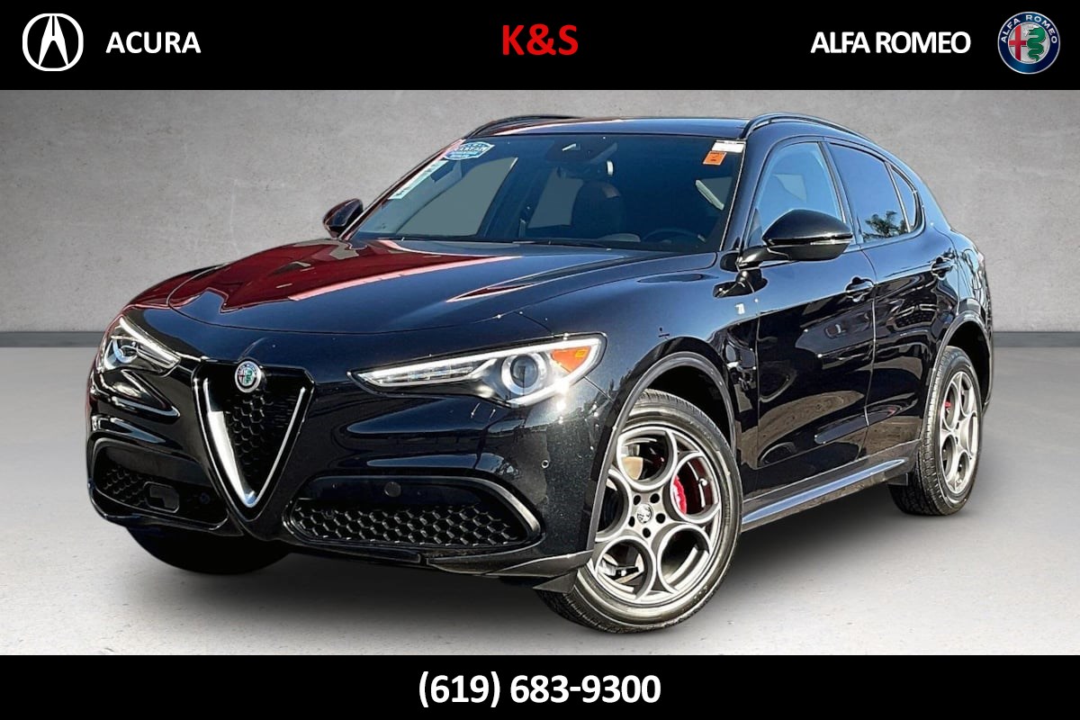 Vulcano Black Metallic 2023 Alfa Romeo Stelvio SUV / Crossover All-Wheel Drive Automatic