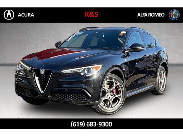 Vulcano Black Metallic 2023 Alfa Romeo Stelvio SUV / Crossover All-Wheel Drive Automatic