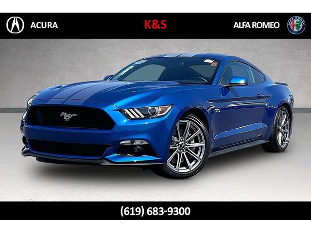 Lightning Blue Metallic 2017 Ford Mustang Coupe Rear-Wheel Drive Automatic